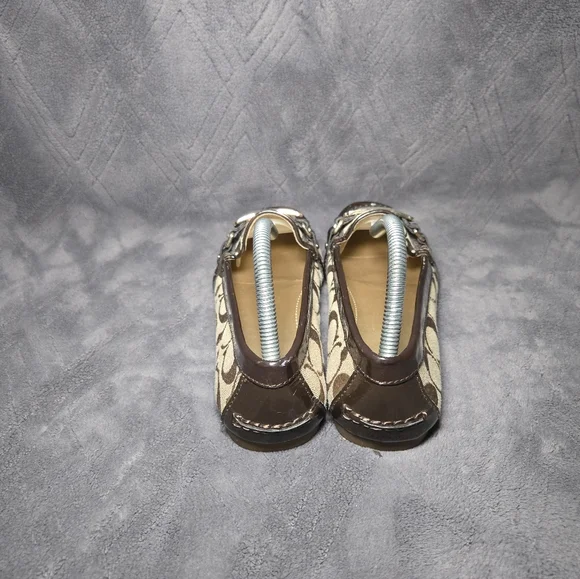 Coach Flynn Signature Patent Loafer Flats Womens Sz 6.5B Slip On Shoes Sneakers. - Picture 5 of 9